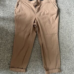 Tan cropped pants. Worn once.